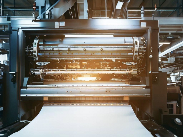 工場の印刷マシン