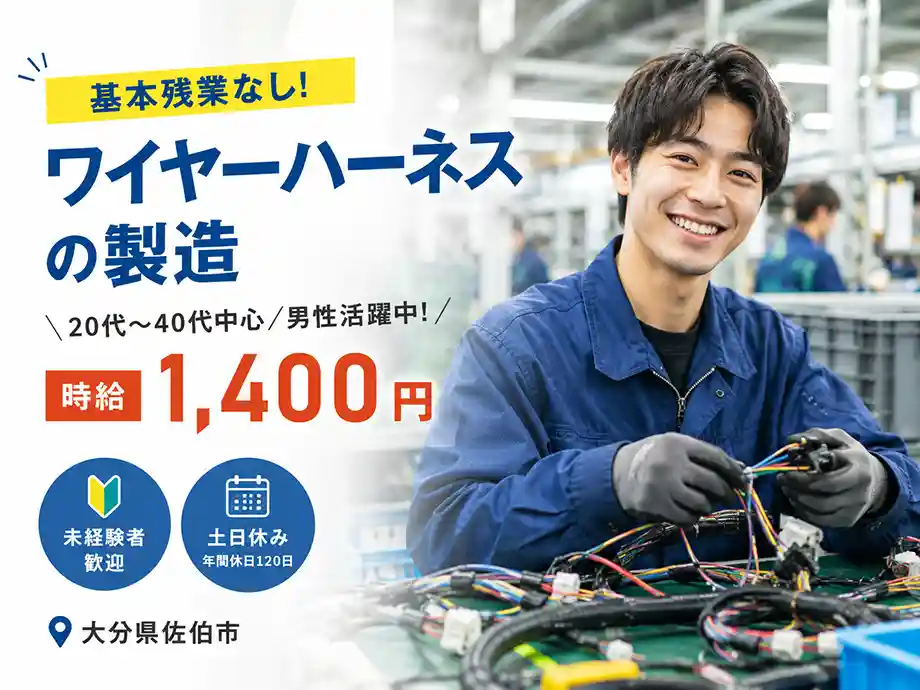 大分県佐伯市/自動車部品メーカー工場でのお仕事/男性活躍中